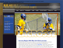 Tablet Screenshot of blueandgoldlacrossecamps.com